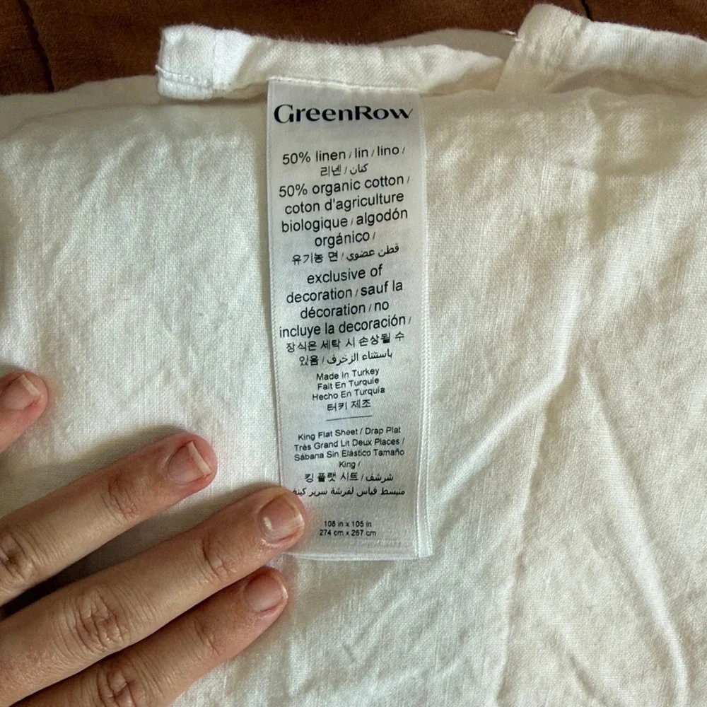 White Linen Sheet Set - Picture 3 of 4